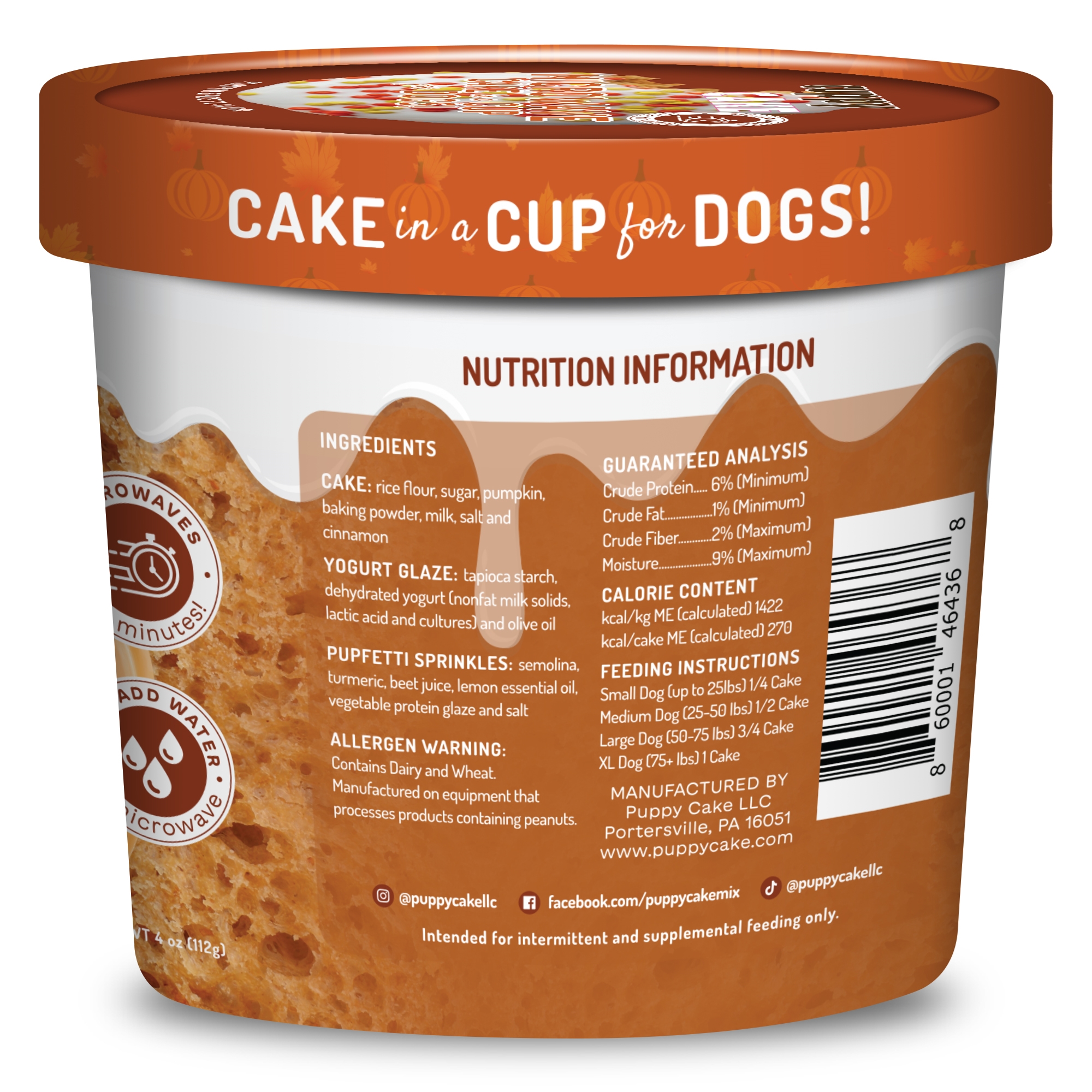 Microwave deals dog cake